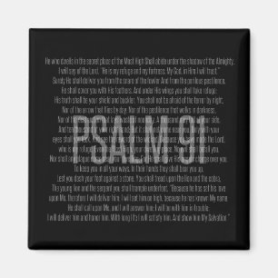 Psalm 91 Scripture Magnet for Home or Office