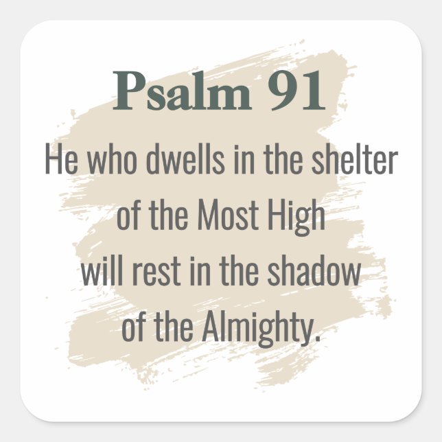 Psalm 91 Sticker – He Who Dwells (Front)
