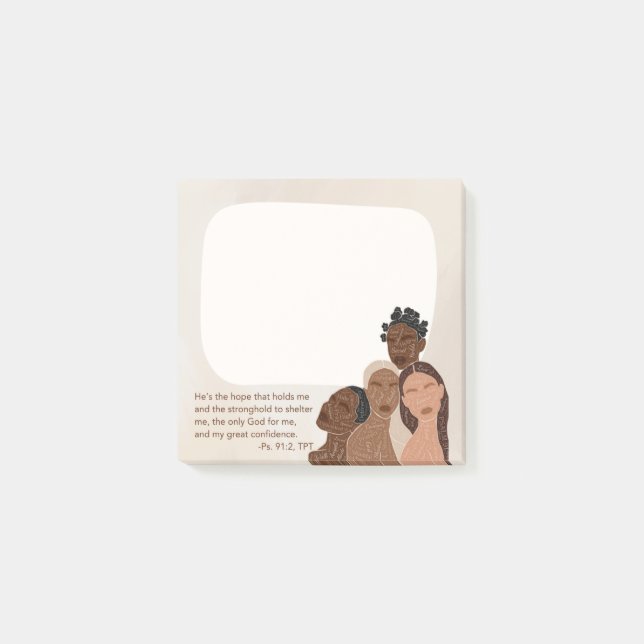 Psalm 91, TPT Black Women Large Post-it Notes (Front)