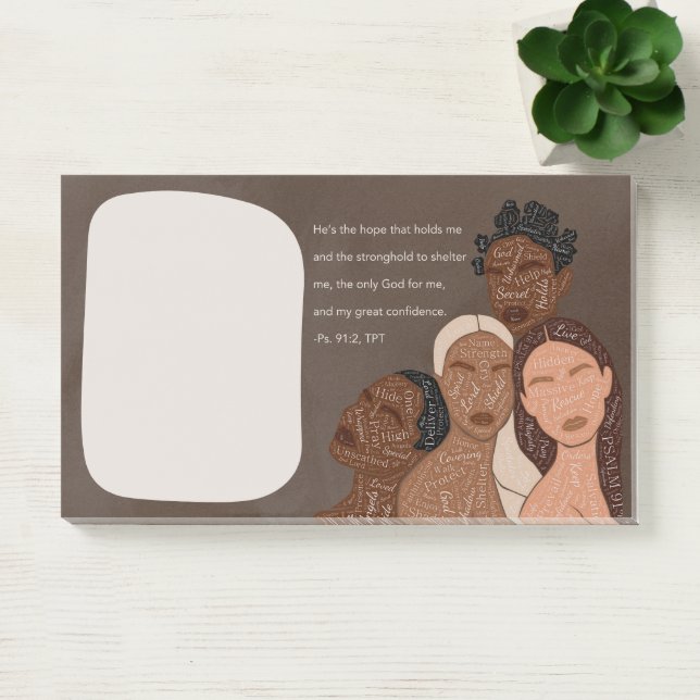 Psalm 91, TPT Black Women Large Prayer Post-it Notes (Office)
