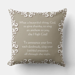 Psalm 92/ Give Thanks Reversible Decorative Pillow