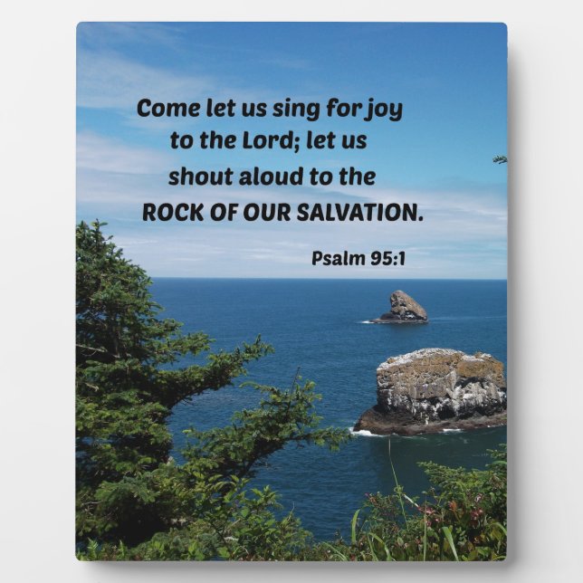 Psalm 95:6 Come let us bow down in worship... Plaque (Front)