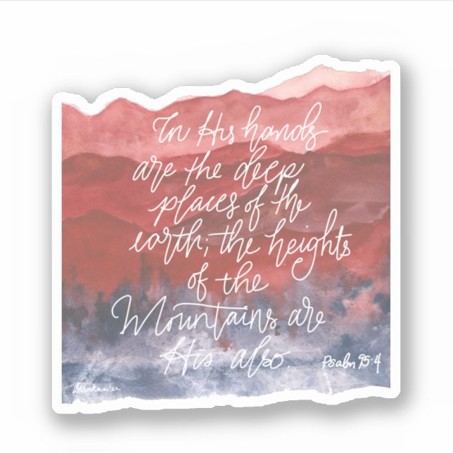 Psalm 95 mountain sticker (Front)