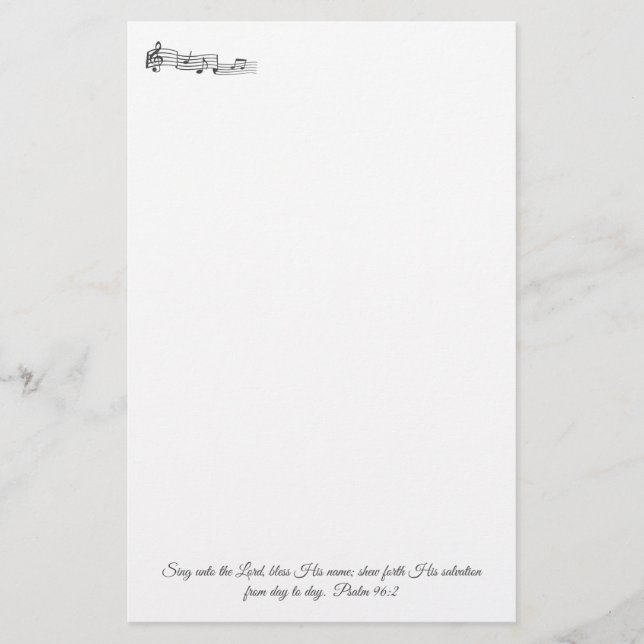 Psalm 96:2  stationery (Front)