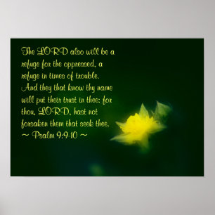 Psalm 9:9-10 poster