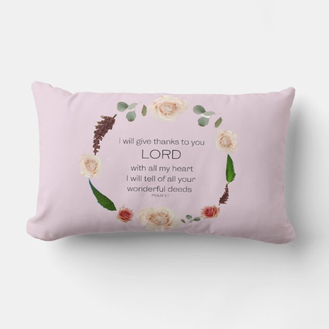 Psalm 9 lumbar cushion (Front)