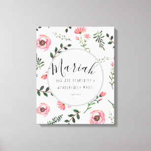 Psalm Fearfully and Wonderfully Made Psalm Poster Canvas Print