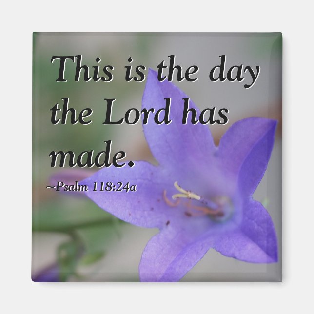 Psalm Flower Magnet (Front)