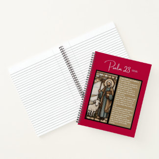 Psalm Message - Psalm 23 - 8.5 x 11 - Spiral Notebook