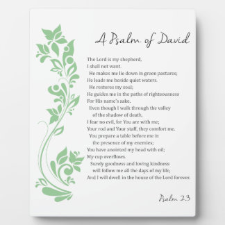 Psalm of David The Lord is my Shepherd Bible Verse Plaque