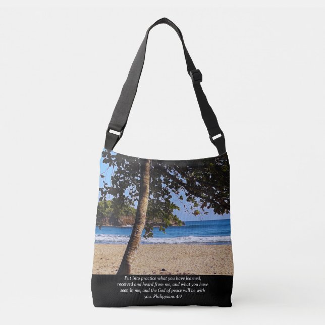 Psalm Philippians biblical quote Crossbody Bag (Front)