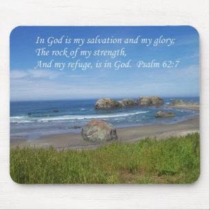 Psalm Rock of my Strength Mouse Pad