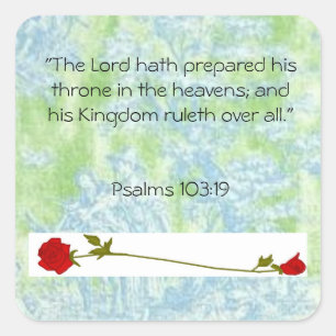 Psalms 103:19 Scripture stickers