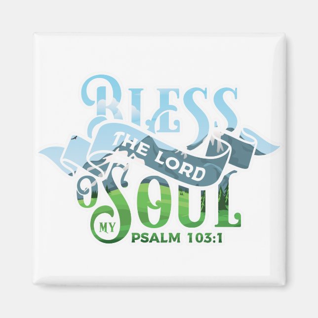 Psalms 103 Christian Design Magnet (Front)
