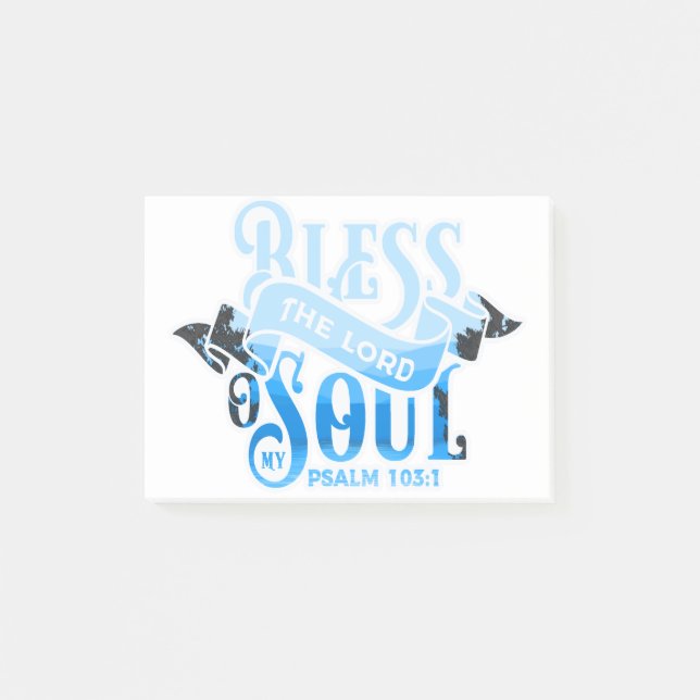 Psalms 103 Christian Design Post-it Notes (Front)