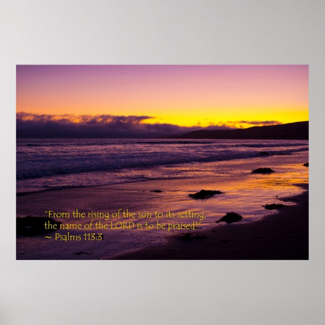 Psalms 113:3 poster (Front)