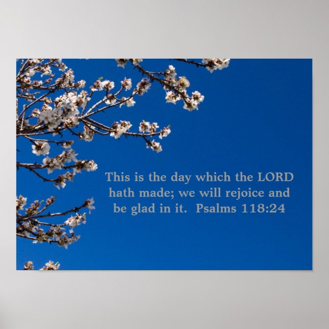 Psalms 118:24 poster (Front)