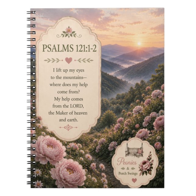 Psalms 121: 1-2 Journal/Notebook  Notebook (Front)