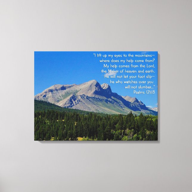 Psalms 121:1-3 canvas print (Front)
