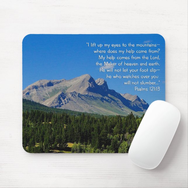 Psalms 121:1-3 mouse pad (With Mouse)