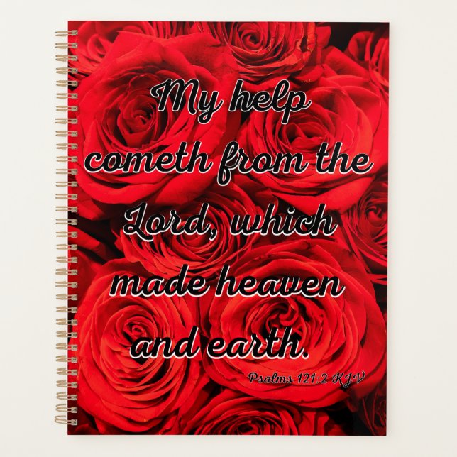 Psalms 121:2 Bible Verse Calendar Planner (Front)