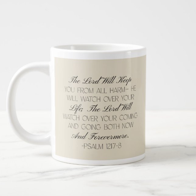 Psalms 121:7-8 Hope Bible Verse Mug (Left)