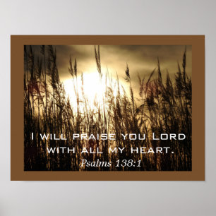 Psalms 138:1  _ Poster Art