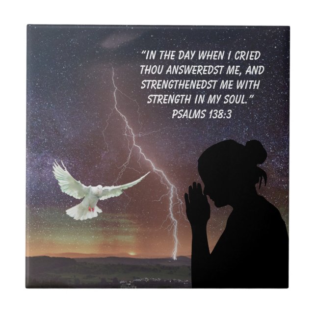 PSALMS 138:3   TILE (Front)