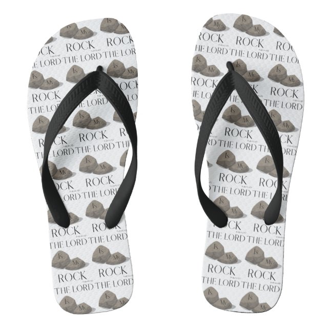 Psalms 18:2 Bible Scripture Quote All-Over Unisex Jandals (Footbed)