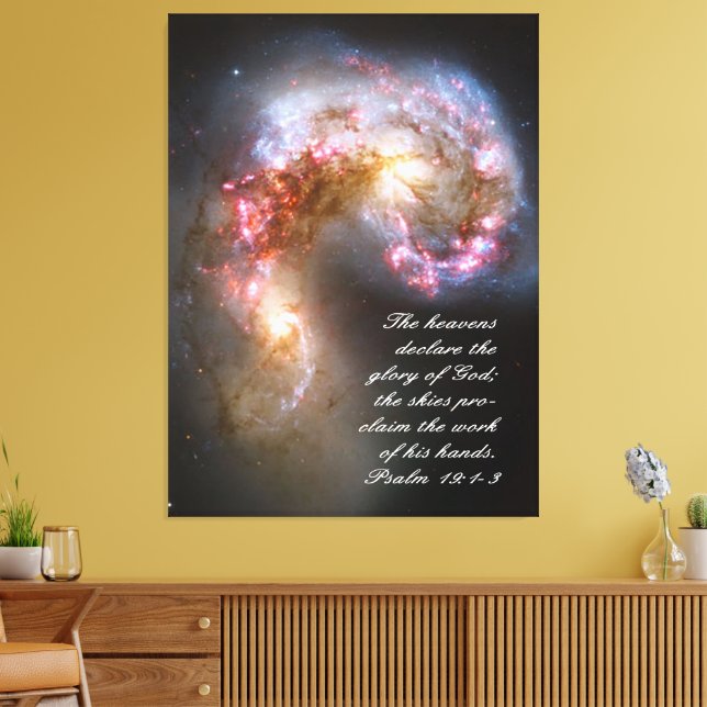 Psalms 19 Inspirational Canvas Print (Insitu(LivingRoom))