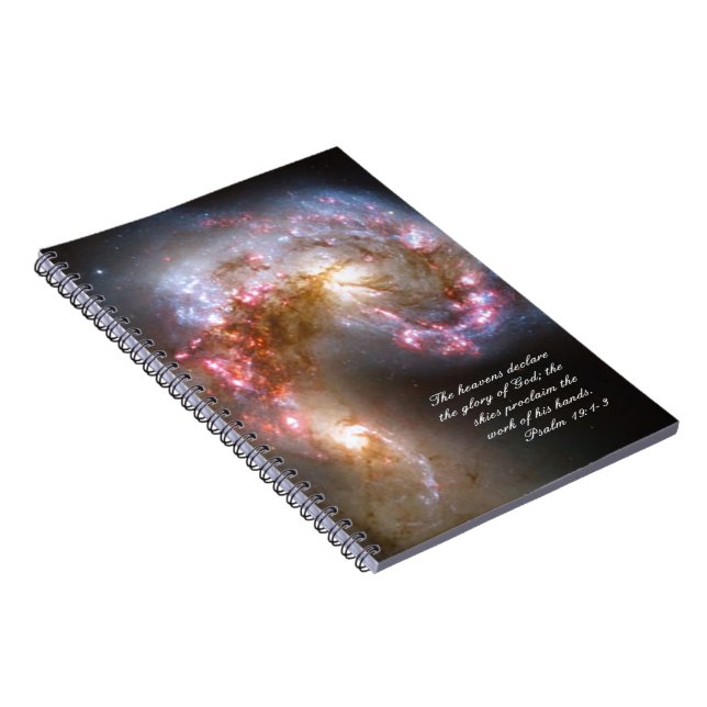 Psalms 19 Inspirational Spiral Notebook (Right Side)