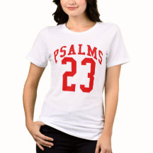 Psalms 23 Red Varsity Number Tee