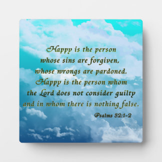 Psalms 32:1-2 plaque