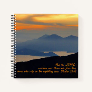 Psalms 33:18 Inspirational Notebook