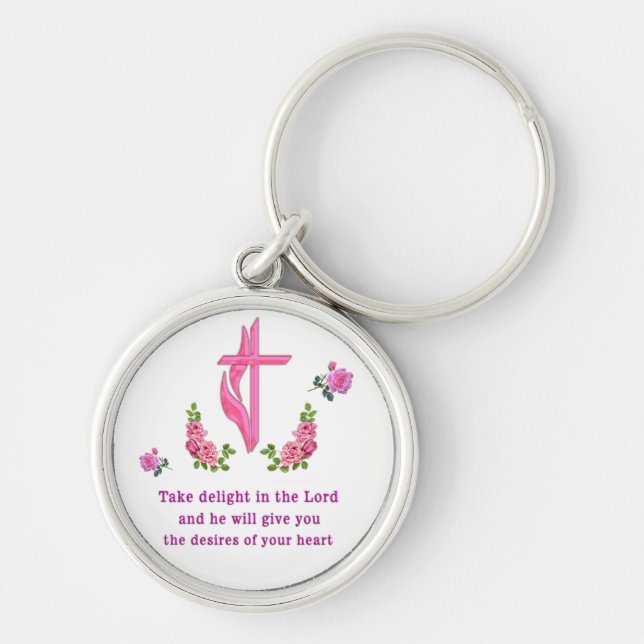 Psalms 37:4  key ring (Front)