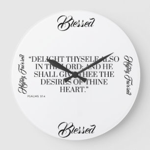 Psalms 37:4 Wall Art Clock