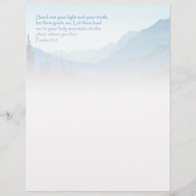 Psalms 43:3 Inspirational Custom Letterhead (Front)