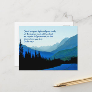 Psalms 43:3 Inspirational Postcard