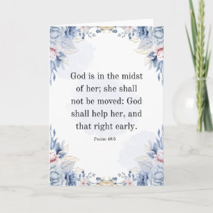 Psalms 46:5 Bible Verse God Is Within Her KJV Card