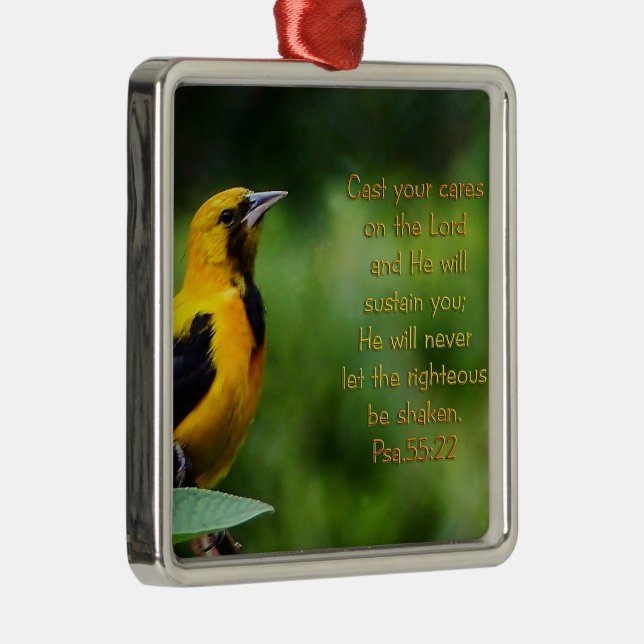 Psalms 55:22 Inspirational Metal Tree Decoration (Right)