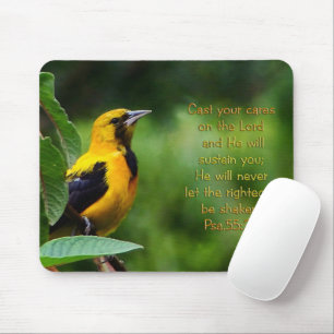 Psalms 55:22 Inspirational Mouse Pad