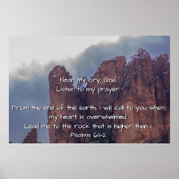 Psalms 61:1-2 poster
