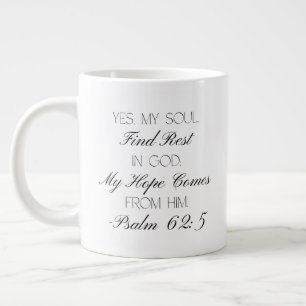 Psalms 62:5 Hope Bible Verse Mug
