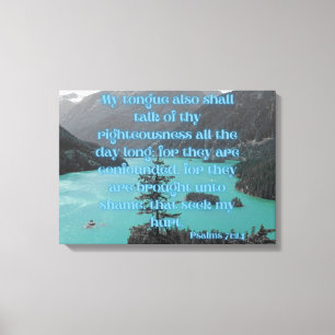 Psalms 71:24 Bible Verse KJV Pic Wall Art