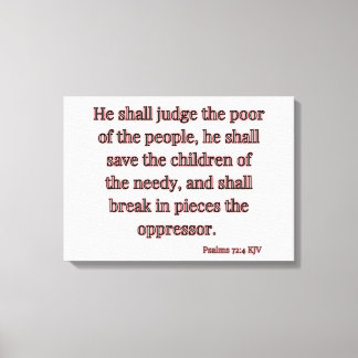 Psalms 72:4 Bible Verse KJV Wall Art