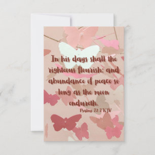 Psalms 72:7 KJV Bible Verse Pic Flat Greeting Card