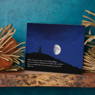 Psalms 8:3,4 Scripture Inspirational Plaque