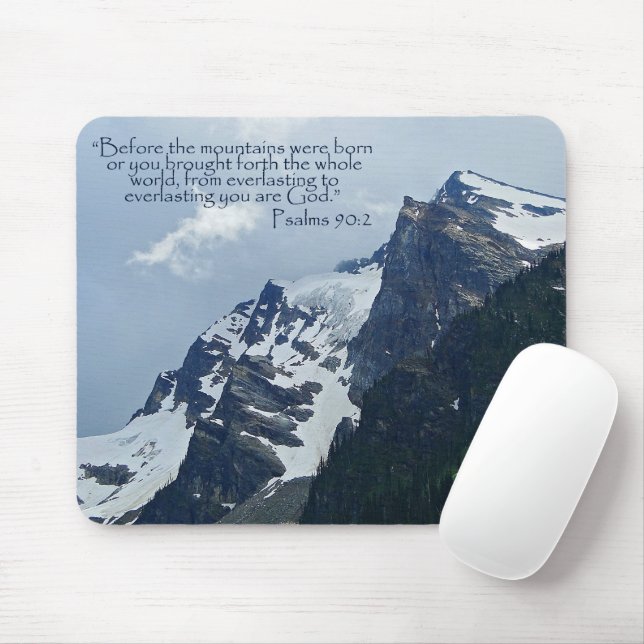 Psalms 90:2 Rocky Mountains Inspirational Mouse Pad (With Mouse)