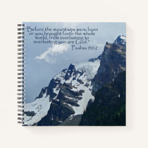Psalms 90:2 Rocky Mountains Inspirational Notebook