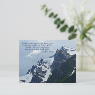 Psalms 90:2 Rocky Mountains Inspirational Postcard